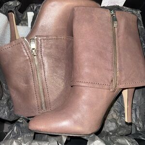 Franco Sarto Taupe Heeled Boots